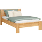 BED 120 cm x 200 cm, hout wilde eik thumbnail 2