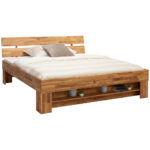 BED 180 cm x 200 cm, hout wilde eik thumbnail 1