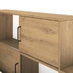 BED MET LADE 90 cm x 200 cm, wit, ambachtelijk eiken thumbnail 5