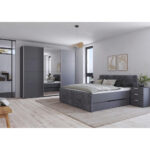 BED MET LADE 180 cm x 200 cm, grijs thumbnail 2