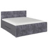 BED MET LADE 180 cm x 200 cm, grijs