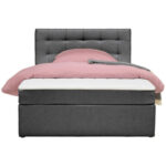 BED MET MATRAS x , hout, grafietkleurig textiel thumbnail 4