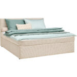 BED MET MATRAS x, hout, wit textiel thumbnail 2