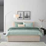 BED MET MATRAS x, hout, wit textiel thumbnail 1