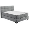 BED MET MATRAS 120 cm x 200 cm, textiel, materiaal hout antraciet