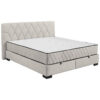 BED MET MATRAS 180 cm x 200 cm, textiel, houtmateriaal wit