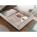 BED MET MATRAS 120 cm x 200 cm, textiel, houtmateriaal wit thumbnail 7