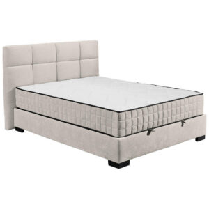 BED MET MATRAS 120 cm x 200 cm, textiel, houtmateriaal wit