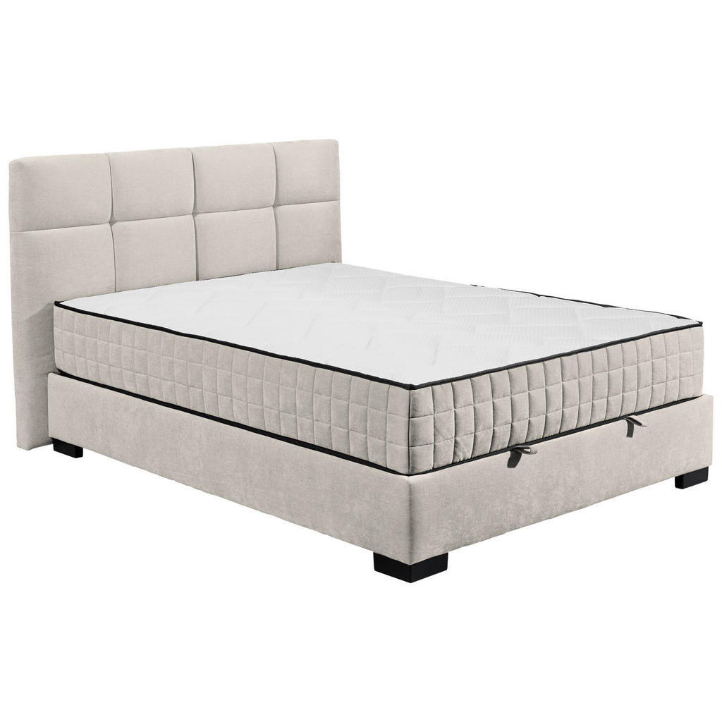 BED MET MATRAS 120 cm x 200 cm, textiel, houtmateriaal wit