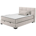 BED MET MATRAS 120 cm x 200 cm, textiel, houtmateriaal wit thumbnail 4