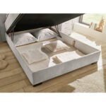 BED MET MATRAS 120 cm x 200 cm, textiel, houtmateriaal wit thumbnail 7