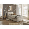BED MET MATRAS 120 cm x 200 cm, textiel, houtmateriaal wit
