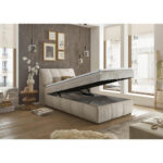 BED MET MATRAS 120 cm x 200 cm, textiel, houtmateriaal wit thumbnail 3