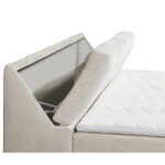 BED MET MATRAS 120 cm x 200 cm, textiel, houtmateriaal wit thumbnail 6