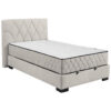 BED MET MATRAS 120 cm x 200 cm, textiel, houtmateriaal wit