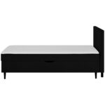 BED MET MATRAS 120 cm x 200 cm, zwart textiel thumbnail 5