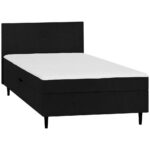 BED MET MATRAS 120 cm x 200 cm, zwart textiel thumbnail 6