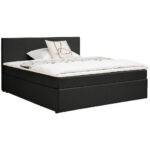 BED MET MATRAS 200 cm x 200 cm, hout, textiel, houtmateriaal grijs thumbnail 2