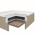 BED MET MATRAS 120 cm x 200 cm, hout, textiel, houtmateriaal grijs thumbnail 4