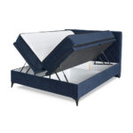 BED MET MATRAS 180 cm x 200 cm, hout, textiel, houtmateriaal donkerblauw thumbnail 3