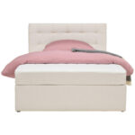 BED MET MATRAS x, hout, crème textiel thumbnail 5