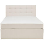 BED MET MATRAS x, hout, crème textiel thumbnail 6