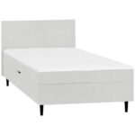 BED MET MATRAS 120 cm x 200 cm, textiel grijs thumbnail 6