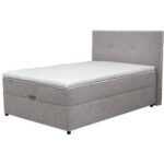 BED MET MATRAS 140 cm x 200 cm, hout, textiel, houtmateriaal grijs thumbnail 1