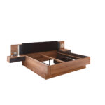 BEDDENSET x, houtmateriaal grafietkleur, eikenkleur thumbnail 3