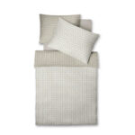 BEDDENGOED 200/200 cm damast crèmekleur, wit thumbnail 1