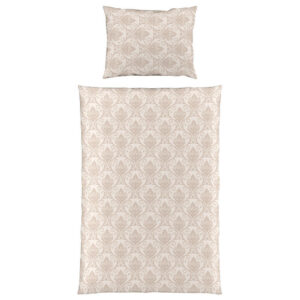 BEDDENGOED LUXE JACQUARD 140/200 cm, bruin fluweel