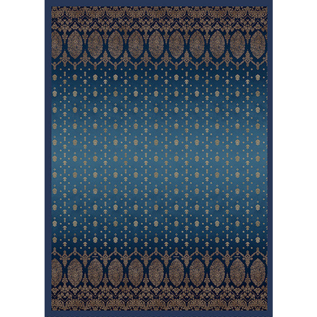 DEKEN GOUD DECOR 240/250 cm blauw