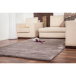 TAPIJT MET HOGE VLOER Fluweel 160/230 cm getuft platinakleur thumbnail 2
