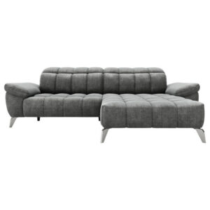 ZADELSET, donkergrijs chenille