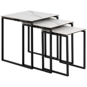 TAFELSET, zwart, wit