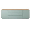 IROKA CHEST, mintgroen, ambachtelijk eikenhout