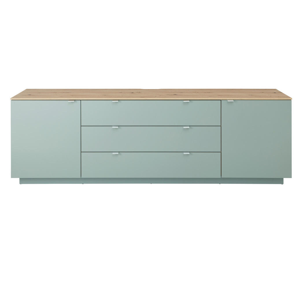 IROKA CHEST, mintgroen, ambachtelijk eikenhout