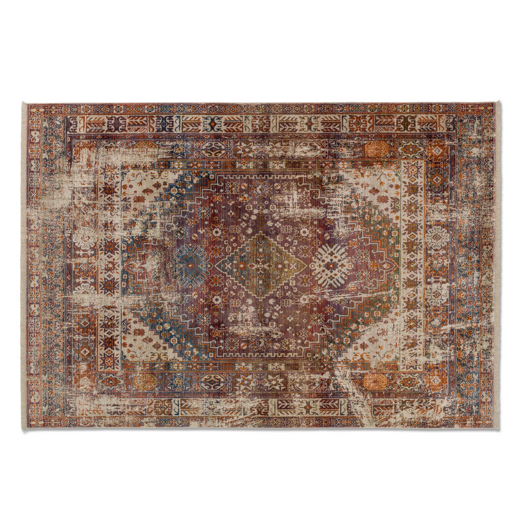 GEWEVEN TAPIJT Mystik 133/185 cm geweven lila, oranje, rood