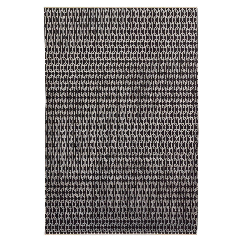 GEWEVEN TAPIJT Kettingen 140/200 cm zilver geweven