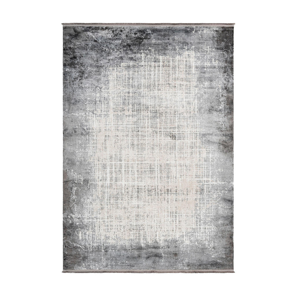 GEWEVEN TAPIJT 120/170 cm geweven zilverkleur
