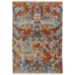 GEWEVEN TAPIJT Mystik 200/285 cm geweven oranje, rood, turquoise thumbnail 1