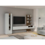 TV-ELEMENT eiken, lichtgrijs thumbnail 7