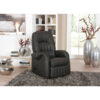 TV-ARMSTOEL, zwart leer