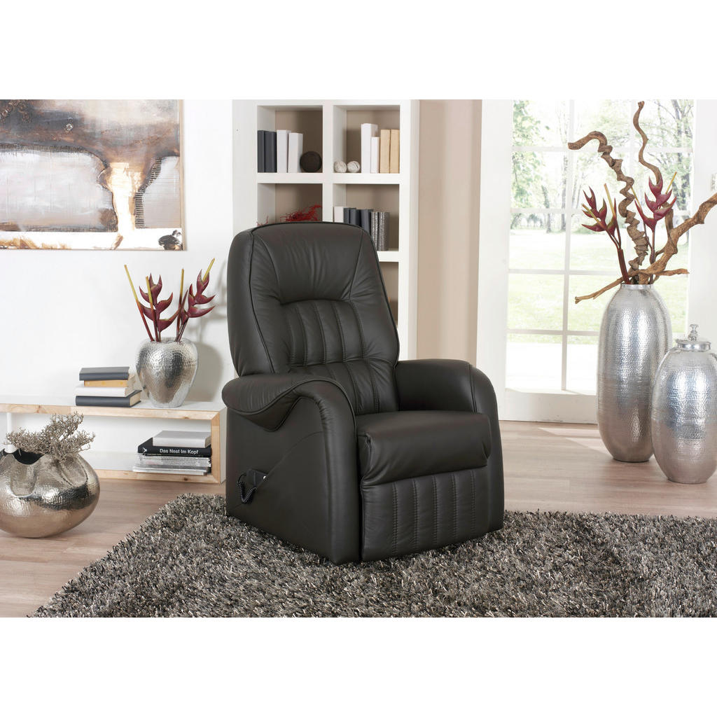 TV-ARMSTOEL, zwart leer