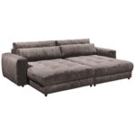 GROTE BANK, mokkabruin textiel, houten materiaal thumbnail 4