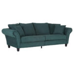 GROTE BANK, groen hout, textiel thumbnail 1