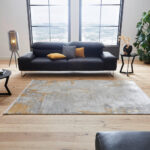 VINTAGE TAPIJT 240/340 cm geweven gouden kleur thumbnail 6