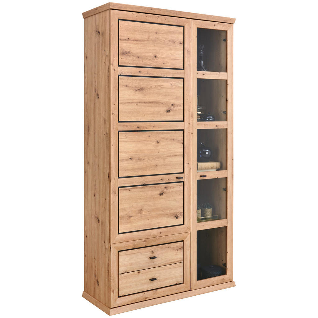 SHOWCASE, antraciet, eiken kleuren