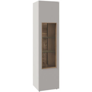 SHOWCASE, bruingrijs wild eiken fineer, wild eiken