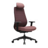 BUREAUSTOEL, metaal, kunststof, textiel, zwart, jacquard